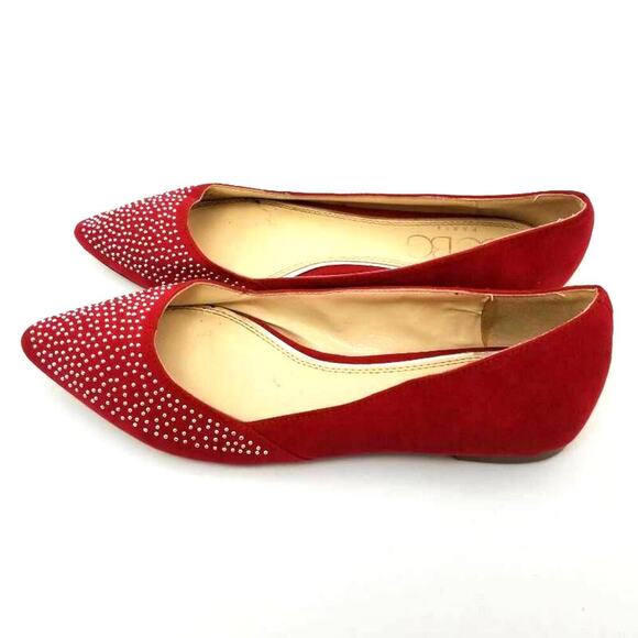 Bcbg Paris Zuzux Ballet Flat Pointed Toes Rhinestone Embelished Flat Shoe Sz 6 B - Picture 12 of 12